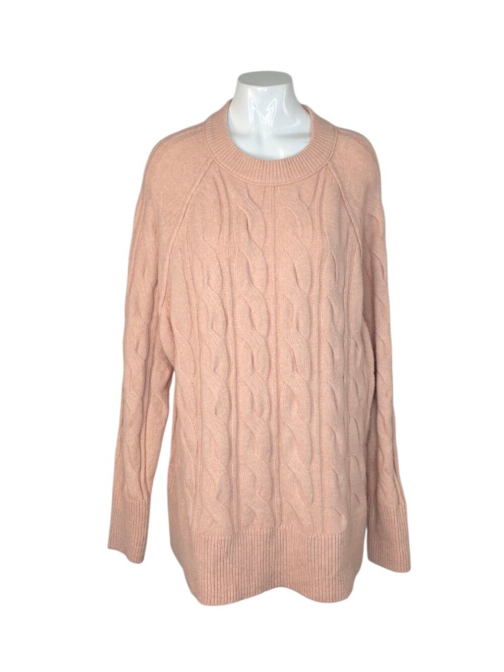Aerie Long Sleeve Cable Knit Sweater, Pullover, Soft, Size XS Oversized Crew